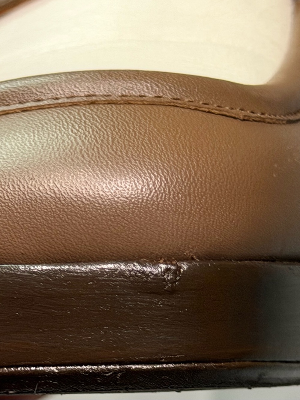 Sezane Jessie Loafers Platform Block Heel Brown Cream Leather Size 11 / 42 - Picture 11 of 14